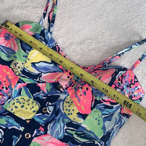 Lilly Pulitzer Easton Capri Soleil Fit & Flare Dress Navy Floral Sz 00 EUC - Picture 16 of 16